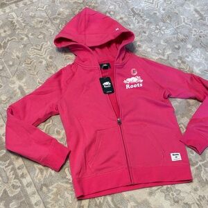 Roots Fuchsia Kids Zip-Up Hoodie